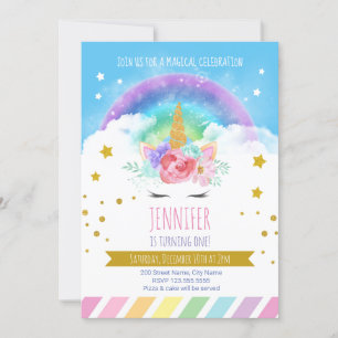 Unicorn Birthday Invitation