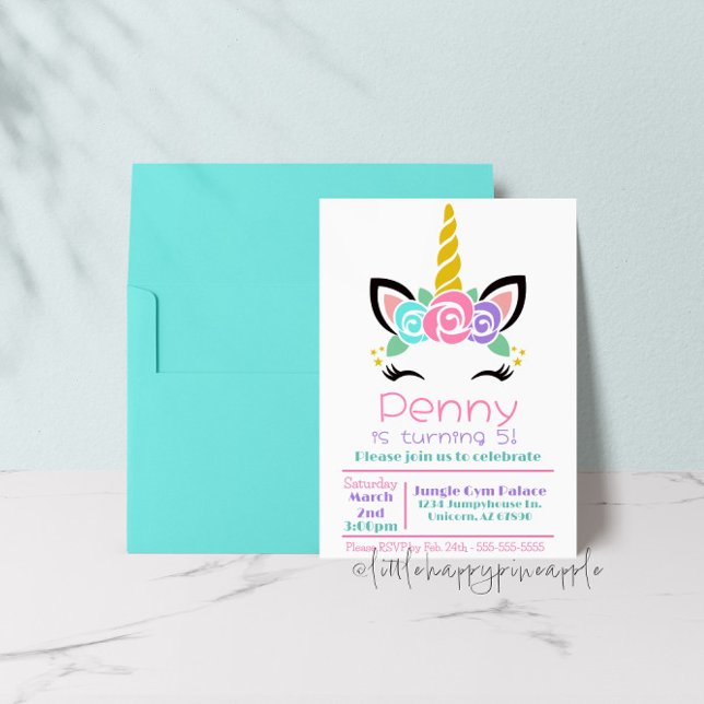 Unicorn Birthday Invitation (Creator Uploaded)