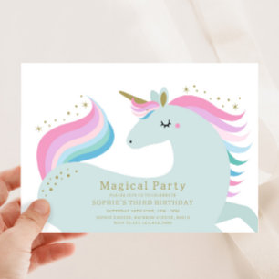 Unicorn Birthday Invitation