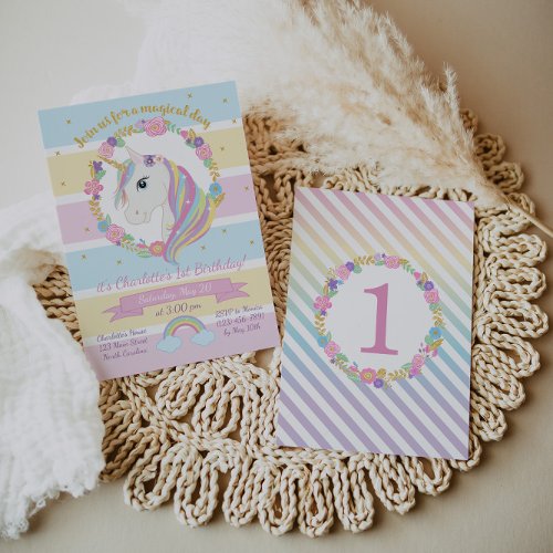 Unicorn Birthday Invitation