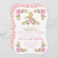 Unicorn Birthday Invitation