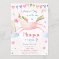 Unicorn birthday invitation Magical birthday party