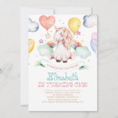 Unicorn Birthday Invitation | Magical Rainbow (Front)