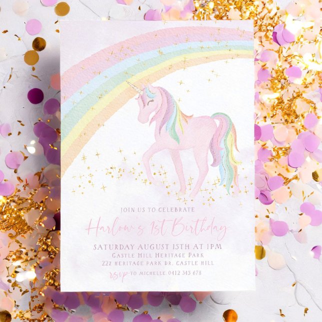 Unicorn Birthday Invitation, Unicorn Invitation (Creator Uploaded)