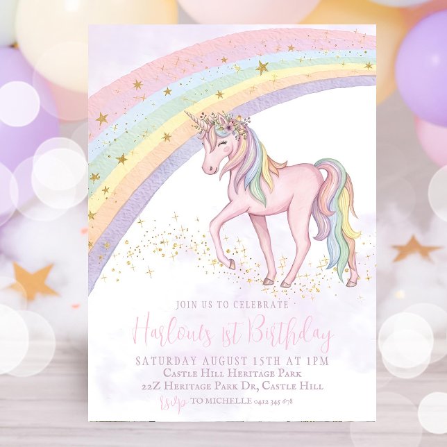 Unicorn Birthday Invitation, Unicorn Invitation (Creator Uploaded)