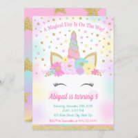 Unicorn Birthday Invitation, Unicorn Party Invitation