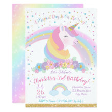 Unicorn Birthday Invitation, Unicorn Party Invite