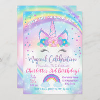 Unicorn Birthday Invitation, Unicorn Party Invite