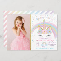 Unicorn Birthday Invitation, Unicorn Party Invite