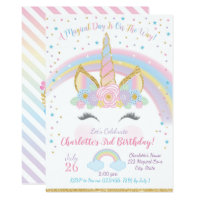 Unicorn Birthday Invitation, Unicorn Party Invite