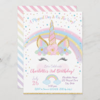 Unicorn Birthday Invitation, Unicorn Party Invite