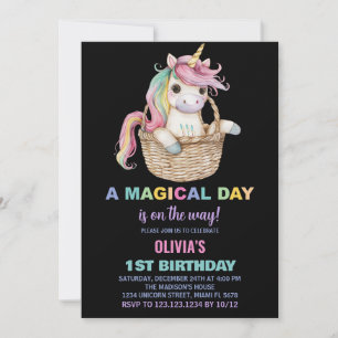 Unicorn Birthday Invitations
