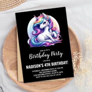 Unicorn Birthday Invitations