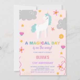 Unicorn Birthday Invitations