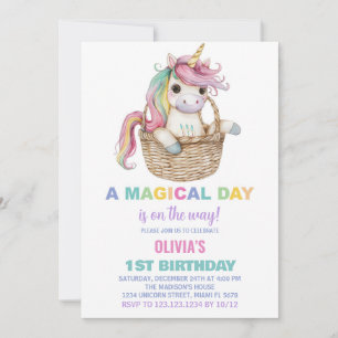 Unicorn Birthday Invitations