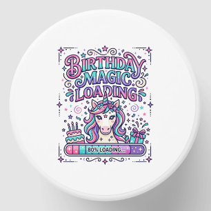 Unicorn Birthday Magic Loading Colorful Marketplac Mini Candle Favors