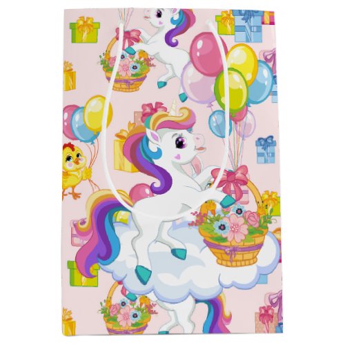  Unicorn Birthday Medium Gift Bag