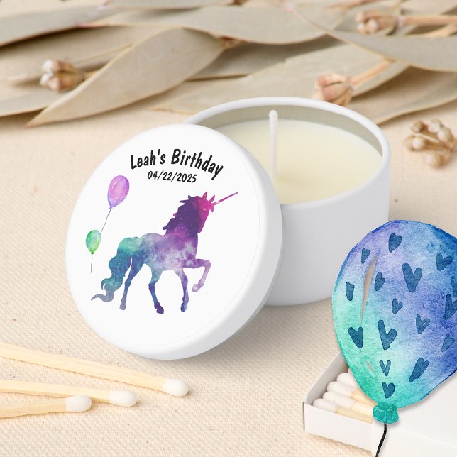 Unicorn Birthday Mini Candle Favors (Creator Uploaded)