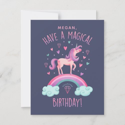 Unicorn Birthday Note Card
