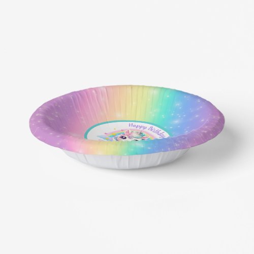 Unicorn Birthday Paper Bowls