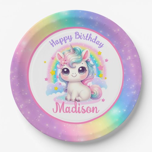 Unicorn Birthday Paper Plates