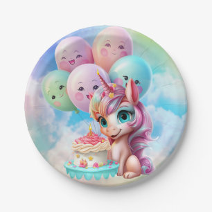 Unicorn Birthday Paper Plates