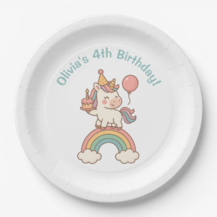 Unicorn Birthday Paper Plates