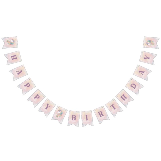 Unicorn Birthday Party Bunting Flags (All)