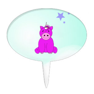 Unicorn Birthday Party Cake Topper
