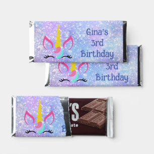 Unicorn Birthday Party Candy Bar Wrappers Favors