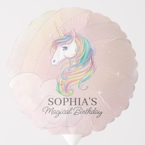 Unicorn birthday party decor fairytale balloon