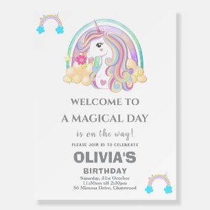 Unicorn Birthday Party Decorations Foam Board
