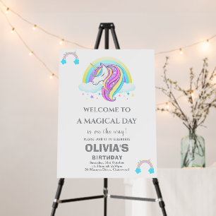 Unicorn Birthday Party Decorations Foam Board