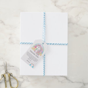Unicorn Birthday Party Decorations Gift Tags