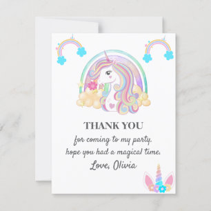 Unicorn Birthday Party Decorations Invitation