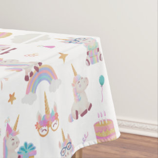 Unicorn Birthday Party Decorations Tablecloth