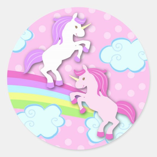 unicorn birthday party favor stickers zazzlecom