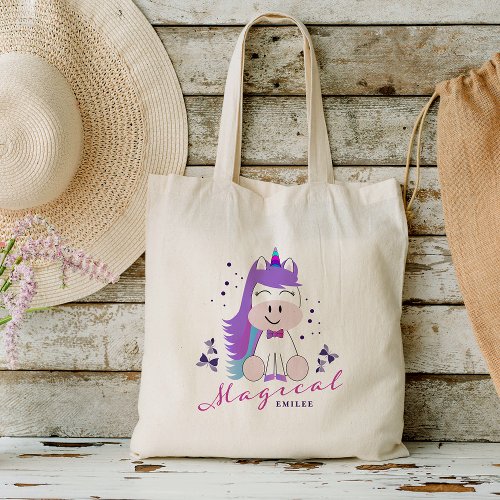 Unicorn Birthday Party Gifts Rainbow Colors Tote Bag