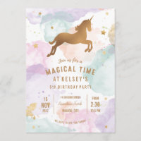 Unicorn Birthday Party Invitation