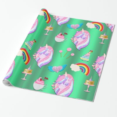 Unicorn Birthday Party on Green
