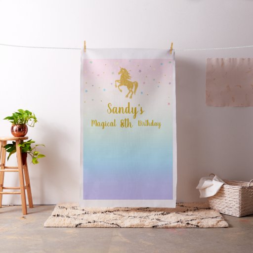 Unicorn Birthday Party Photo Backdrop