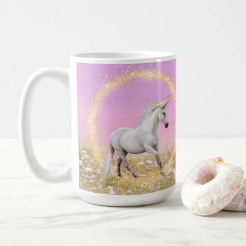 Unicorn Birthday Party Pink and Lavender Mothers  Coffee Mug