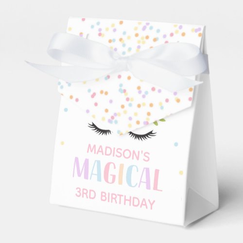 Unicorn Birthday Party Polka Dots Flowers  Favor Boxes