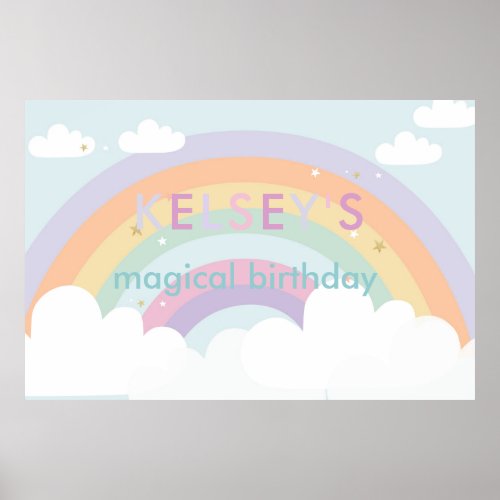 Unicorn Birthday Party Poster Unicorn Decorations