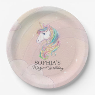 Unicorn birthday party rainbow party decor paper p paper plates