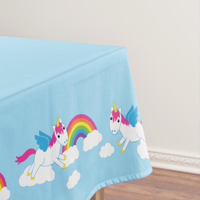 Unicorn Birthday Party Tablecloth (In Situ)