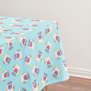 Unicorn Birthday Party Teal Tablecloth