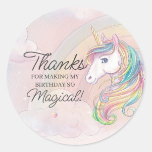 Small Fun Magical Unicorn Labels Stickers for Kids Craft Decoration WD77