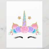 Unicorn Birthday Party Time Capsule Sign (Back)