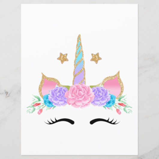 Unicorn Birthday Party Time Capsule Sign (Back)